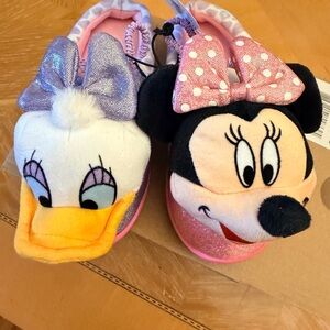 Minnie Mouse & Daisy Duck Toddler Slippers size Toddler 7-8